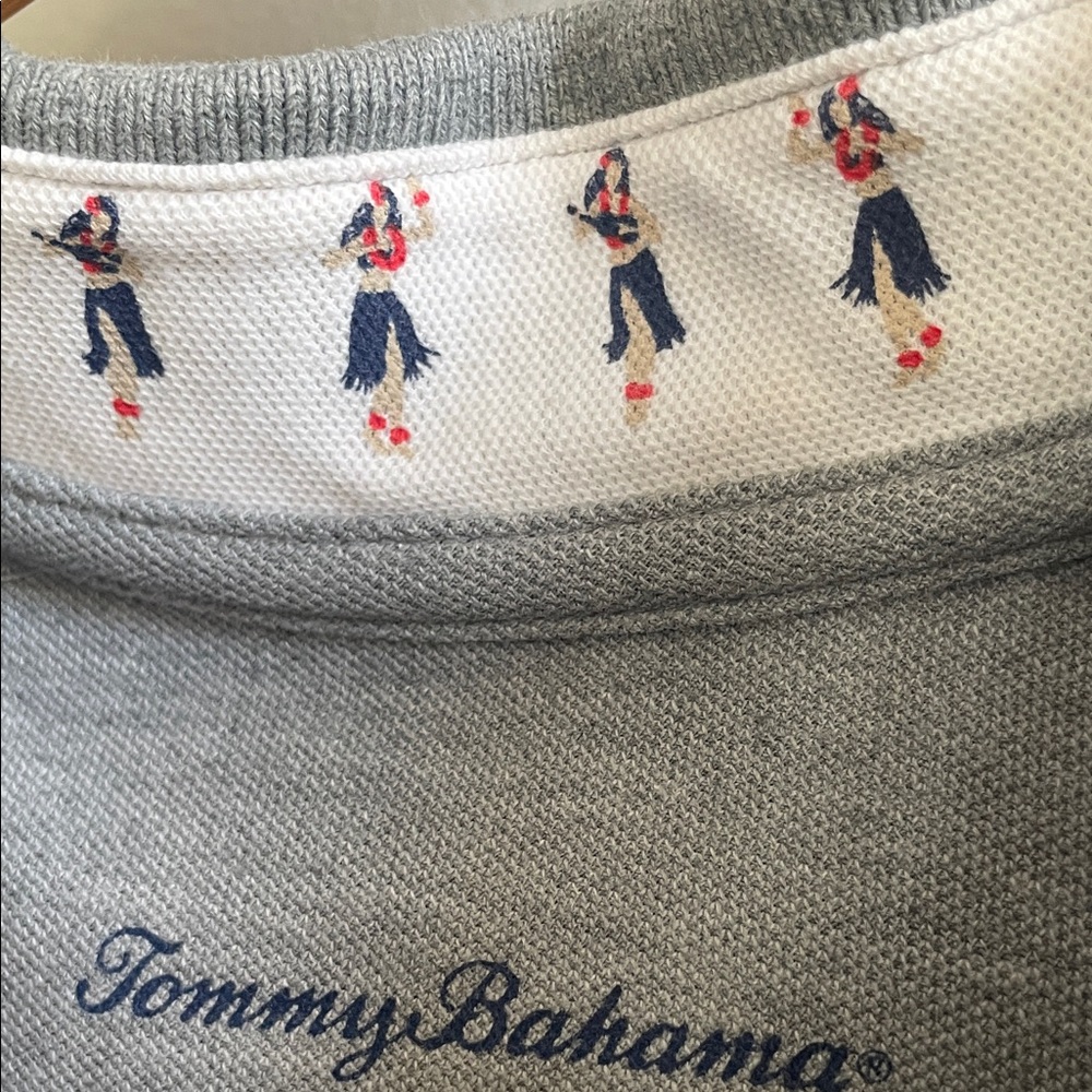 Tommy Bahama Gray Polo with Embroidered Logo - Picture 3 of 10